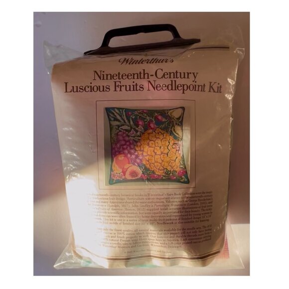 RARE! Winthurthur Needlepoinit Kit * Lucious Fruits - Picture 9 of 11
